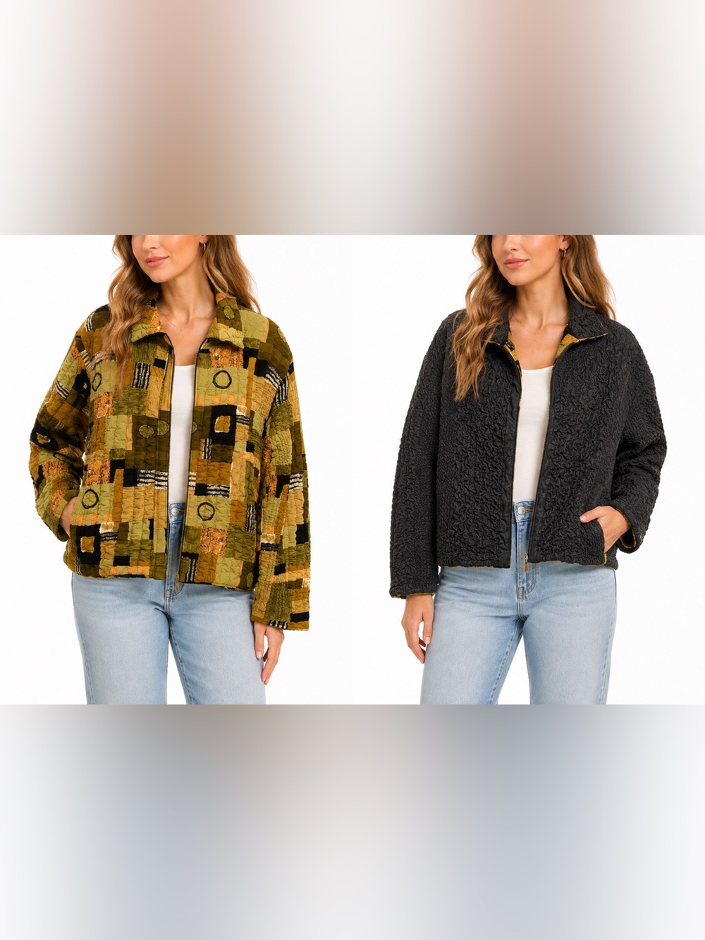 UbU Reversible Quilted Patchwork Jacket Size XL